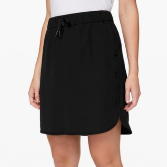 lululemon athletica Dresses & Skirts - Lululemon On The Fly Black Skirt 4